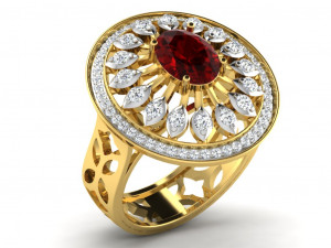 diamond ring for ladies Modello di stampa 3D