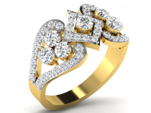 diamond ring for ladies Modelo de Impressão 3D