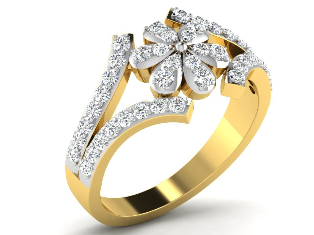 diamond ring for ladies 3D Print Model .c4d .max .obj .3ds .fbx .stl .blend 