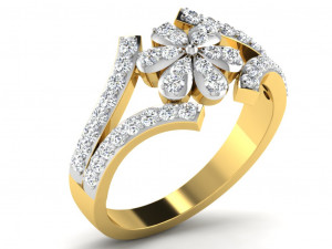 diamond ring for ladies 3D Baskı Modeli
