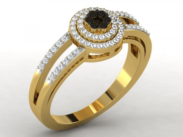 diamond ring for ladies 3Dプリントモデル .c4d .max .obj .3ds .fbx .stl .blend 