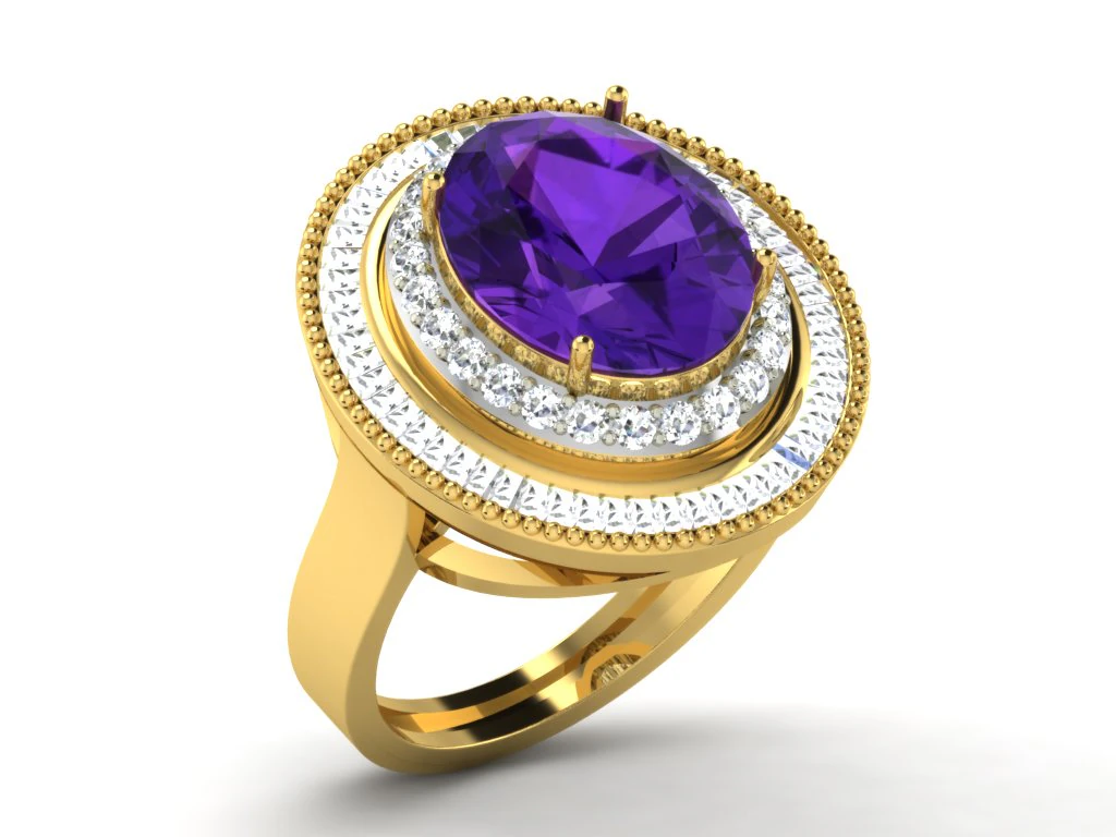 diamond ring for ladies 3D Print Model .c4d .max .obj .3ds .fbx .stl .blend 
