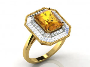 anillo de diamantes para damas Modelo de impresión 3D