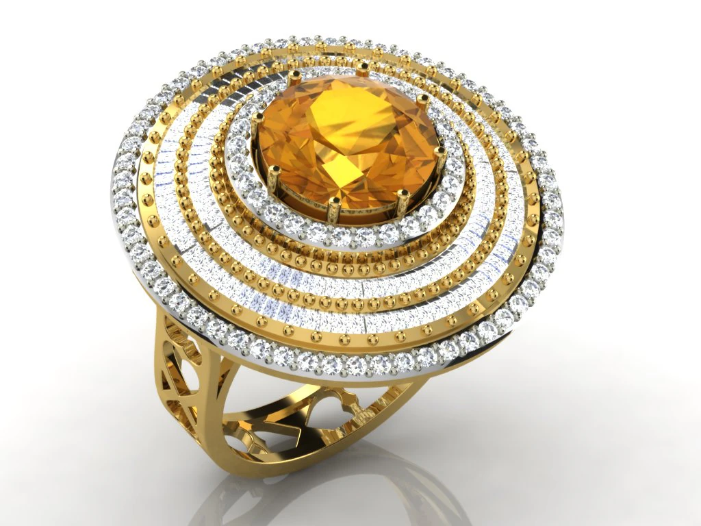 diamond ring for ladies 3D Print Model .c4d .max .obj .3ds .fbx .stl .blend 