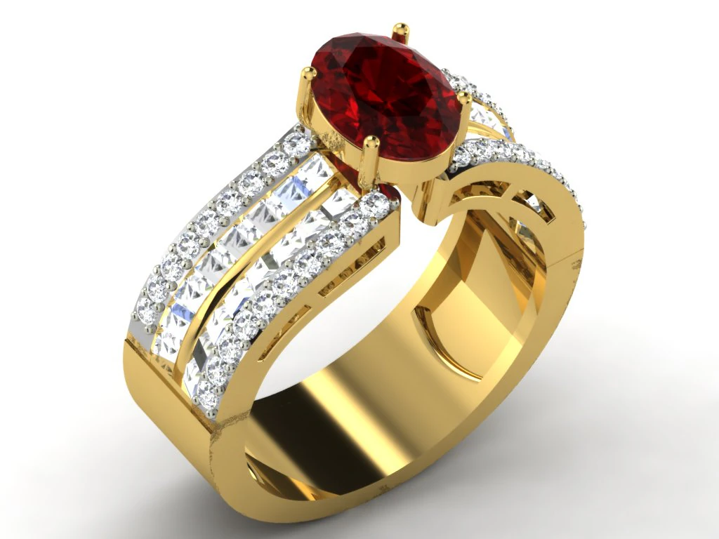 diamond ring for ladies 3D Print Model .c4d .max .obj .3ds .fbx .stl .blend 