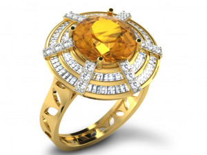 diamond ring for ladies Model Cetak 3D