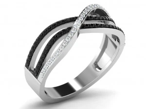 pierścionek z brylantem dla pań Model do druku 3D