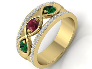 diamond ring for ladies 3D Принт Модель