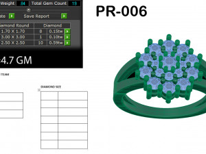 diamond ring for ladies Model do druku 3D