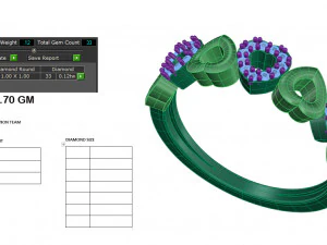 diamond ring for ladies 3D Print Model