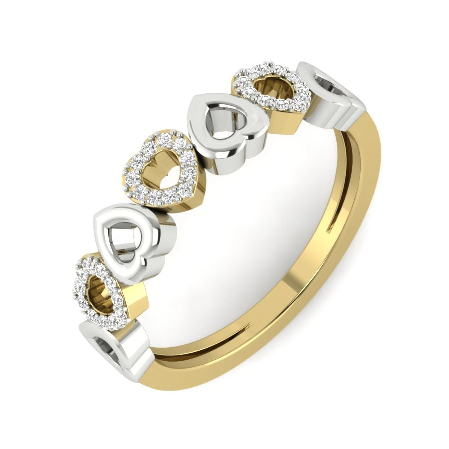 diamond ring for ladies 3D Print Model .c4d .max .obj .3ds .fbx .stl .blend 