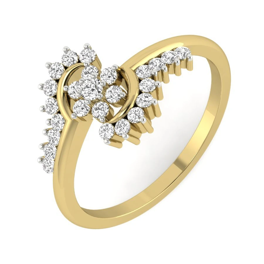 diamond ring for ladies 3D Print Model .c4d .max .obj .3ds .fbx .stl .blend 
