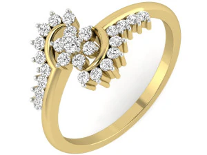 レディース用ダイヤモンドリング 3Dプリントモデル