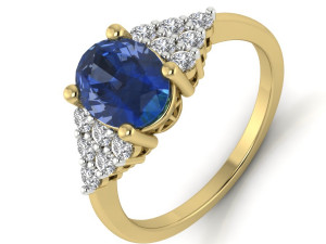 diamond ring for ladies Modèles 3D en vedette
