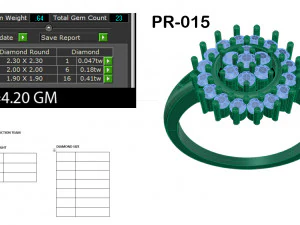 diamond ring for ladies 3D Print Model