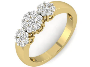 bayanlar i&ccedil;in pırlanta y&uuml;z&uuml;k 3D Baskı Modeli