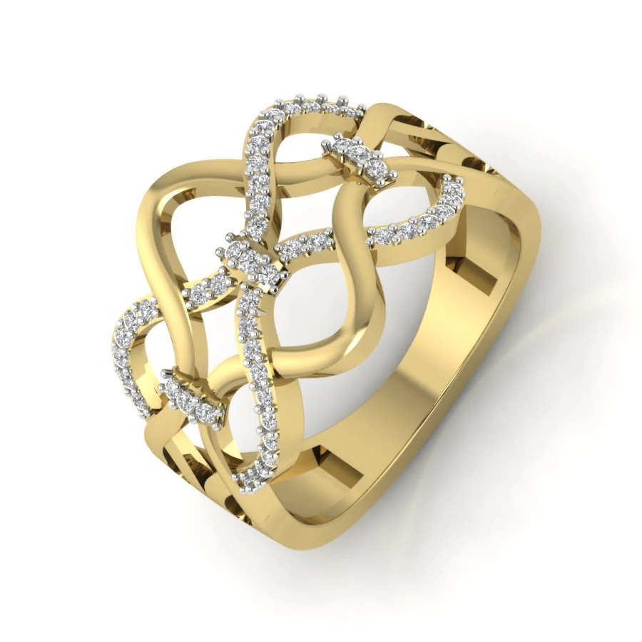 diamond ring for ladies 3D Print Model .c4d .max .obj .3ds .fbx .stl .blend