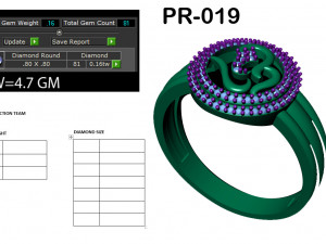 diamond ring for ladies 3D 프린트 모델