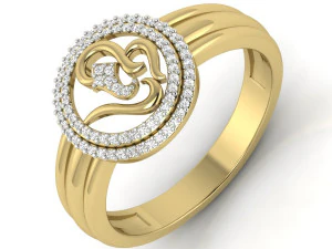 bayanlar i&ccedil;in pırlanta y&uuml;z&uuml;k 3D Baskı Modeli