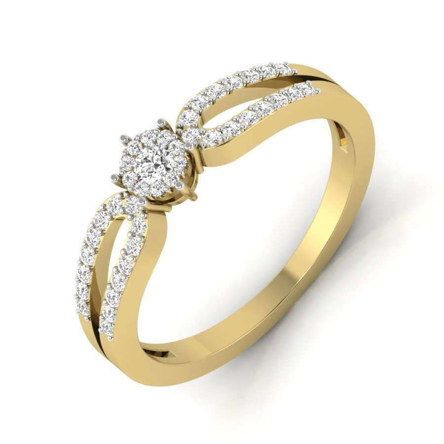 diamond ring for ladies 3D Print Model .c4d .max .obj .3ds .fbx .stl .blend
