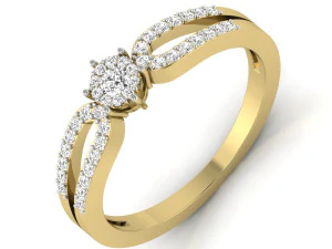 bayanlar i&ccedil;in pırlanta y&uuml;z&uuml;k 3D Baskı Modeli