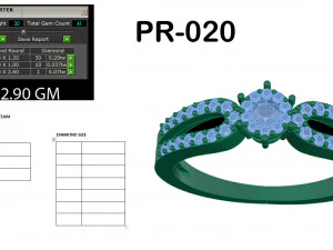 diamond ring for ladies 3D Print Model