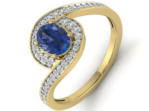 diamond ring for ladies Modelo de Impressão 3D