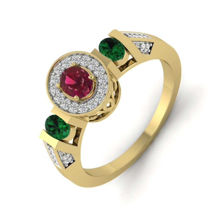 diamond ring for ladies 3D Print Model .c4d .max .obj .3ds .fbx .stl .blend 