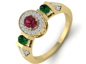 bayanlar i&ccedil;in pırlanta y&uuml;z&uuml;k 3D Baskı Modeli