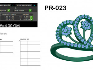 diamond ring for ladies 3D-Druckmodell