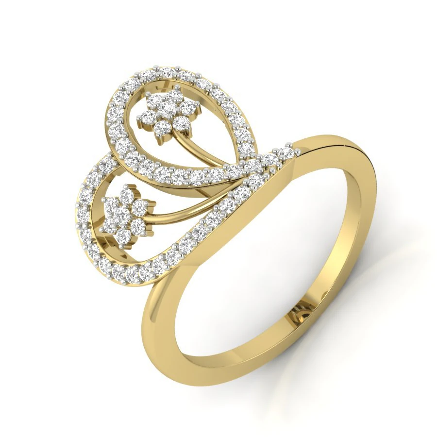 diamond ring for ladies 3D Print Model .c4d .max .obj .3ds .fbx .stl .blend