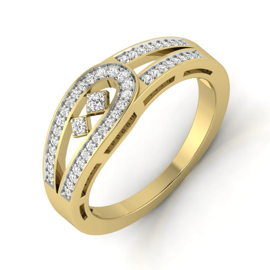 diamond ring for ladies 3D Print Model .c4d .max .obj .3ds .fbx .stl .blend 