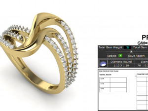 diamond ring for ladies 3D Принт Модель