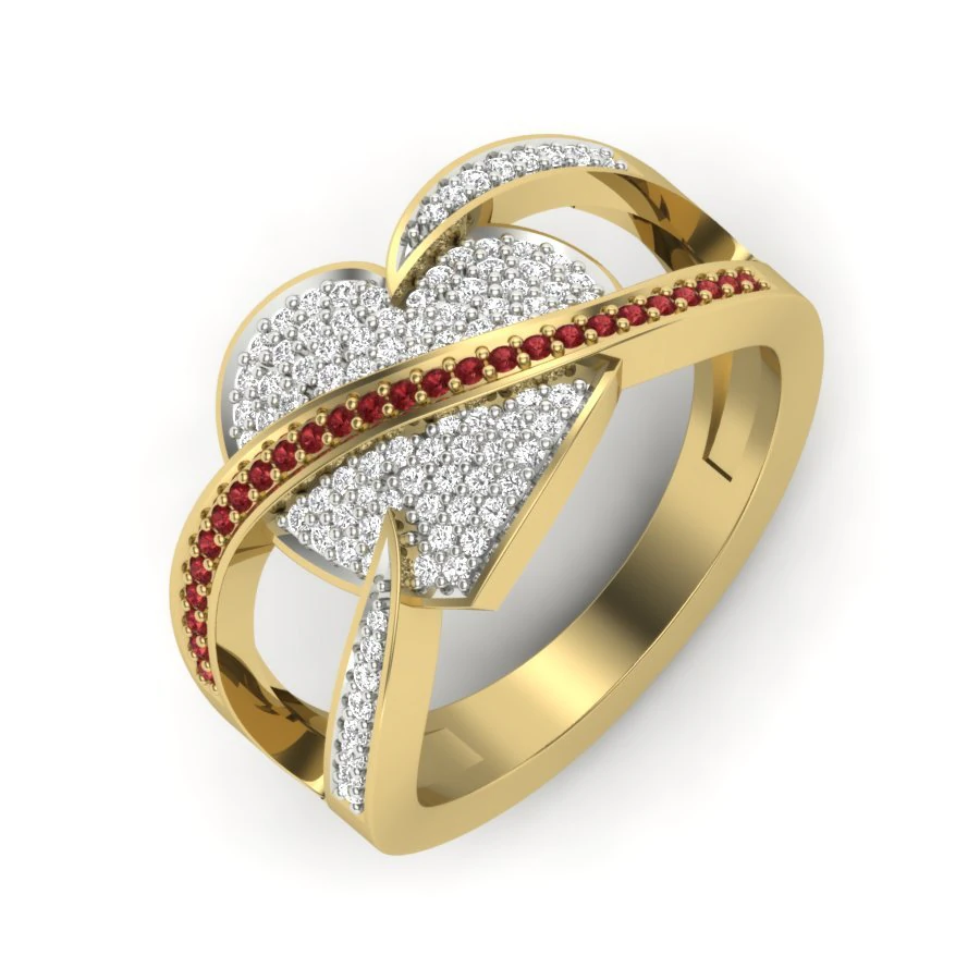 diamond ring for ladies 3D Print Model .c4d .max .obj .3ds .fbx .stl .blend 