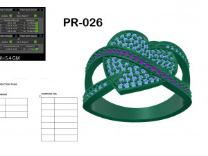 diamond ring for ladies 3D-printmodel