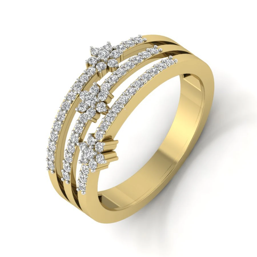 diamond ring for ladies 3D Print Model .c4d .max .obj .3ds .fbx .stl .blend 