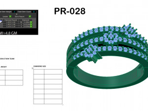 diamond ring for ladies 3D 打印模型