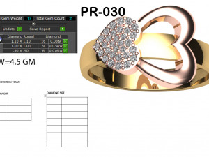 diamond ring for ladies 3D 打印模型