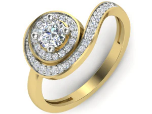 bayanlar i&ccedil;in pırlanta y&uuml;z&uuml;k 3D Baskı Modeli