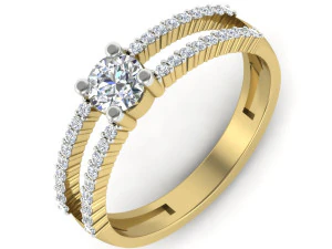 bayanlar i&ccedil;in pırlanta y&uuml;z&uuml;k 3D Baskı Modeli