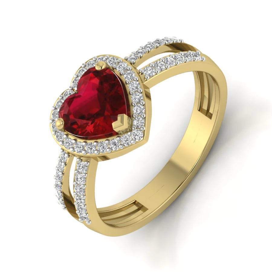 diamond ring for ladies 3D Print Model .c4d .max .obj .3ds .fbx .stl .blend