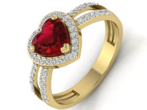 bayanlar i&ccedil;in pırlanta y&uuml;z&uuml;k 3D Baskı Modeli