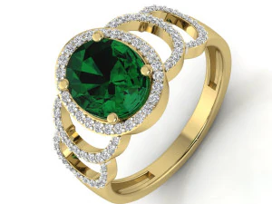 cincin berlian untuk wanita Model Cetak 3D