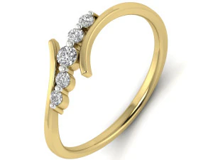 pierścionek z brylantem dla pań Model do druku 3D