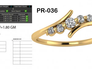 diamond ring for ladies 3D Print Model