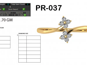 diamond ring for ladies 3D Print Model