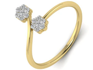 レディース用ダイヤモンドリング 3Dプリントモデル