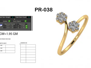 diamond ring for ladies 3D Print Model