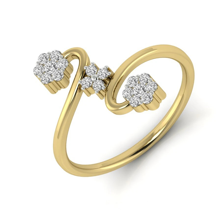diamond ring for ladies 3D Print Model .c4d .max .obj .3ds .fbx .stl .blend 