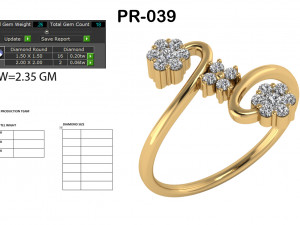diamond ring for ladies 3D Принт Модель